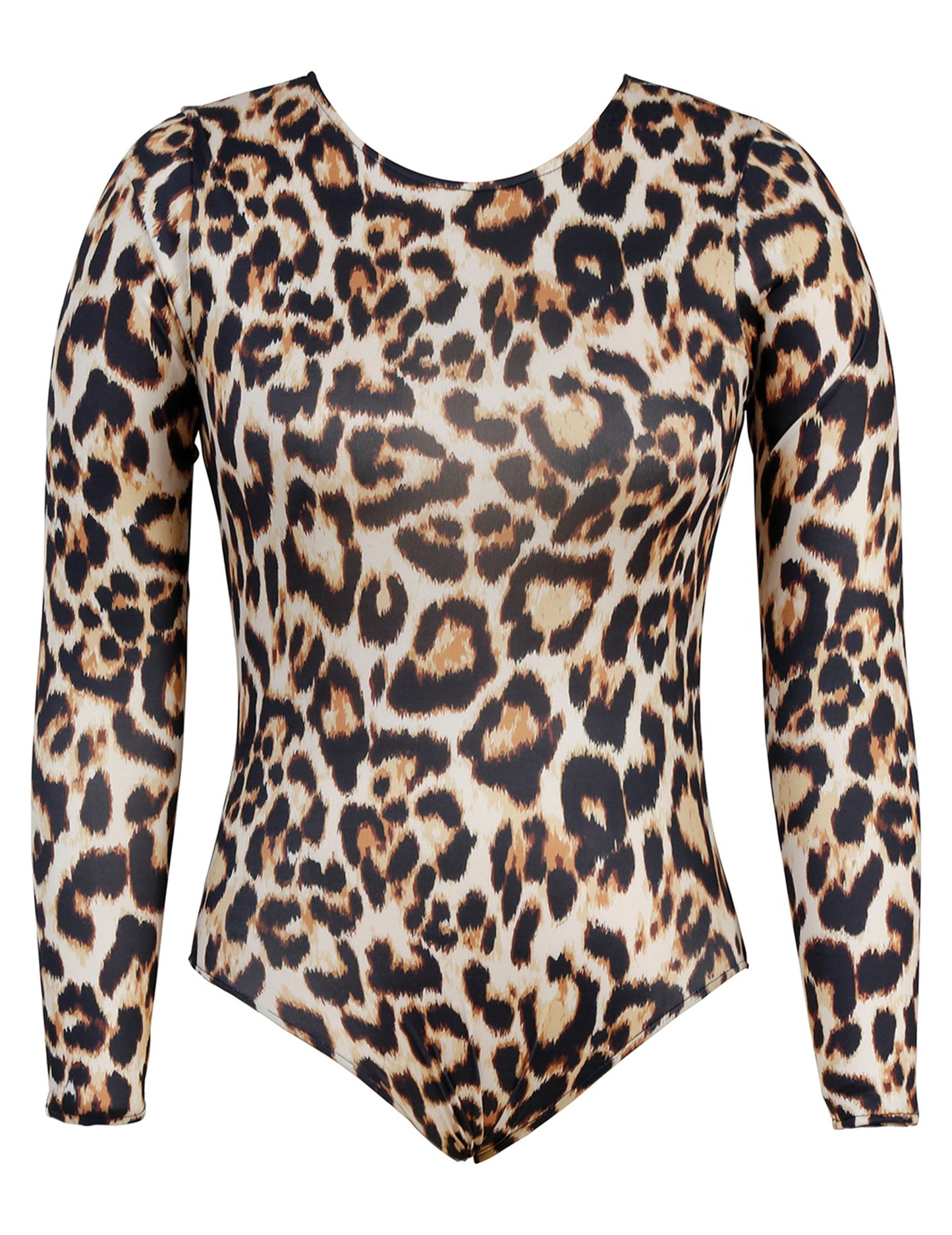 Dámské leopardí body s dlouhými rukávy 