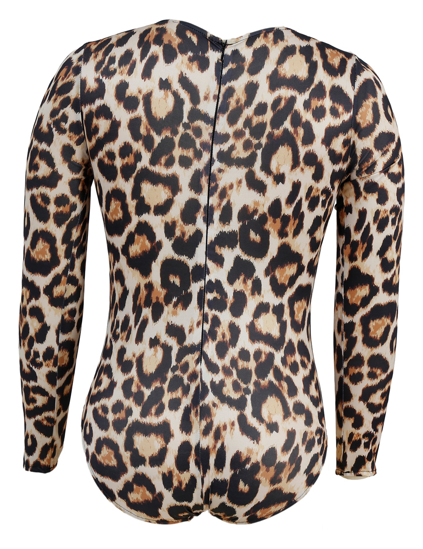 Dámské leopardí body s dlouhými rukávy 