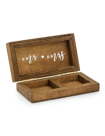 Dřevěná krabička na snubní prsteny 10 x 5,5 cm