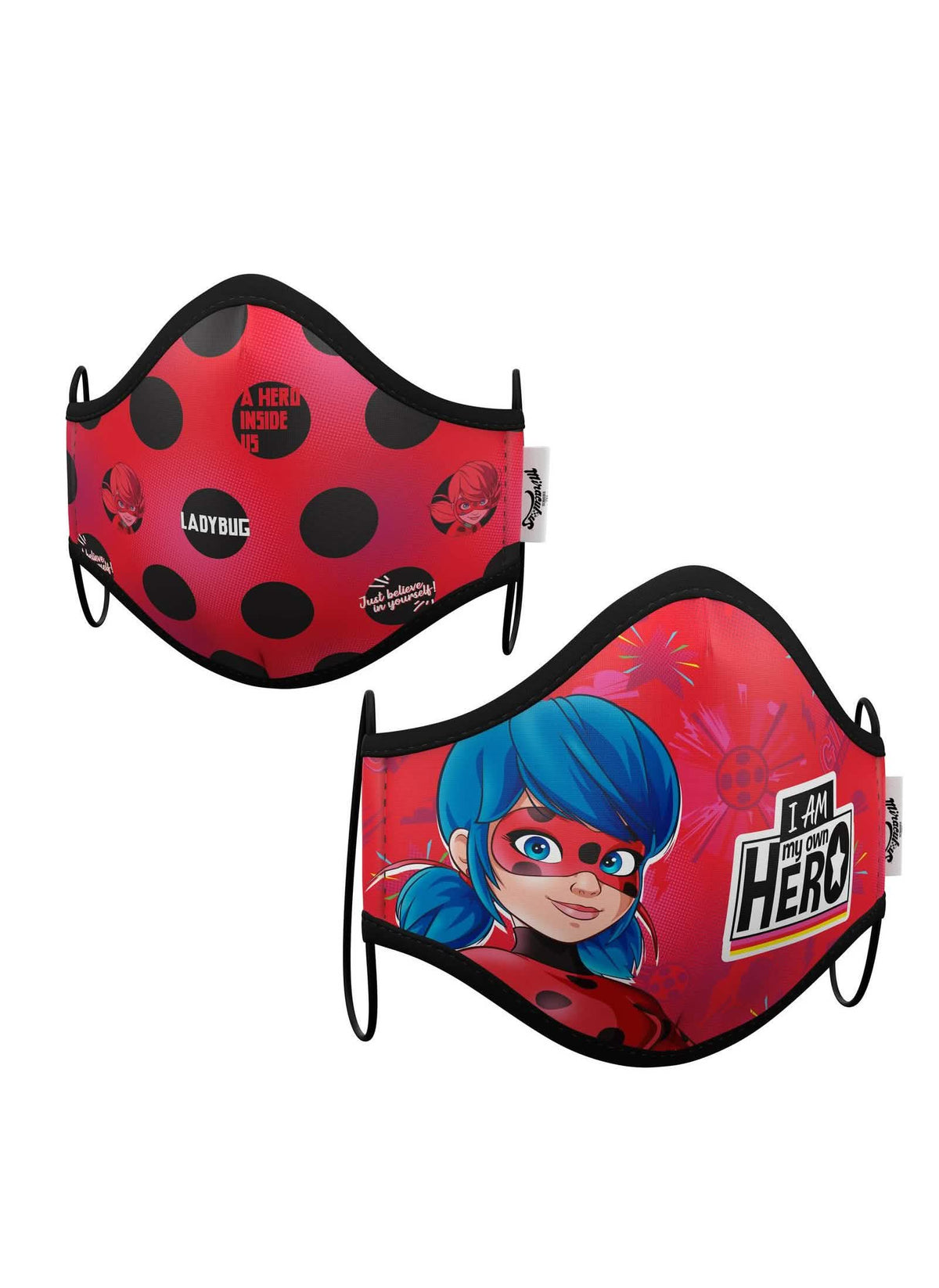 Masky na ochranu pro dítě Ladybug červená a černá s puntíky