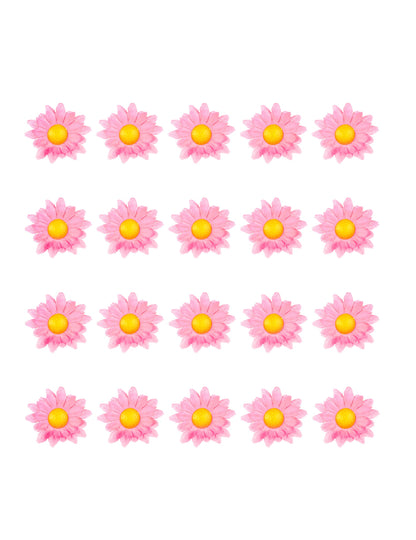Boite de 20 fleurs marguerite rose clair