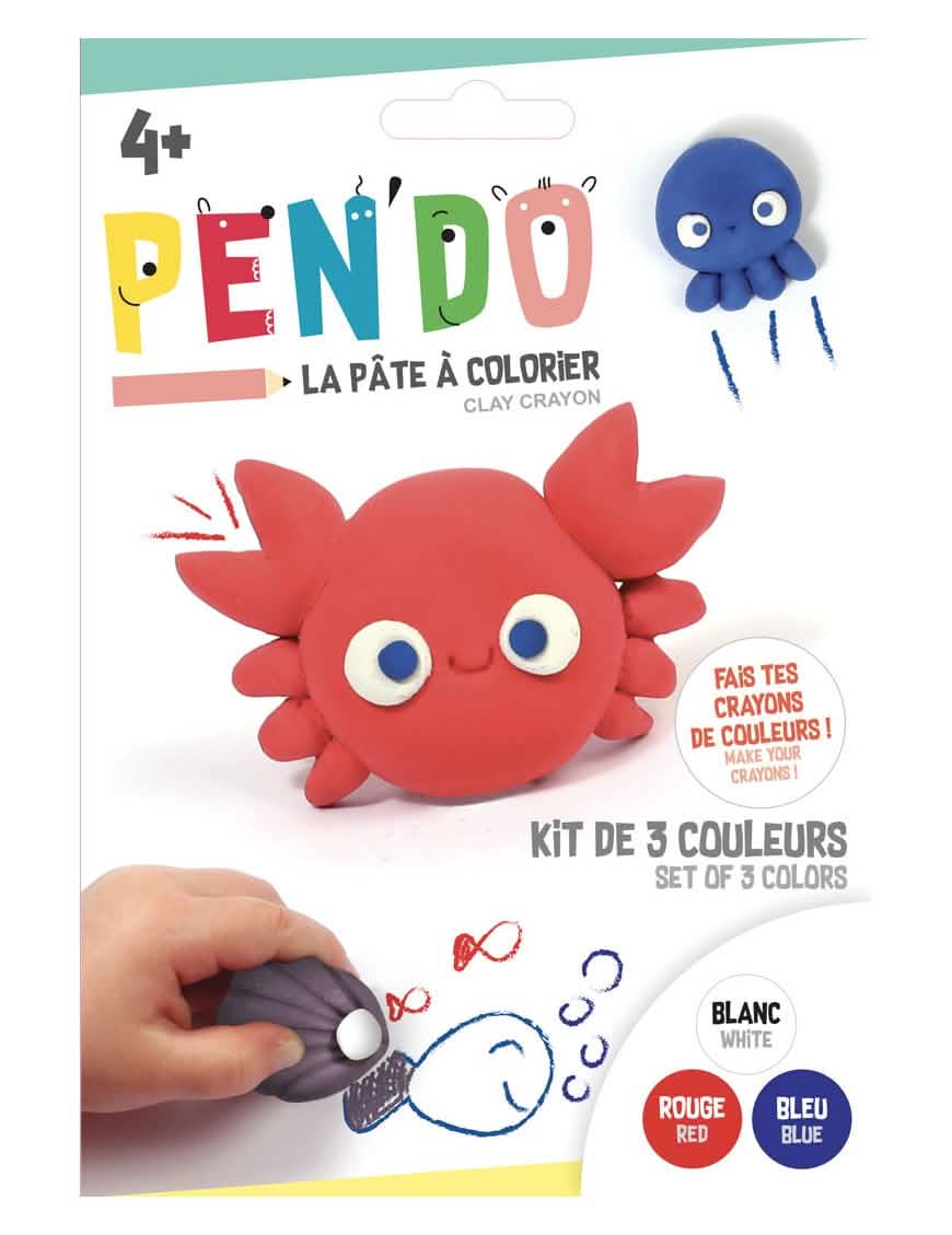 Sada na modelování tužek Pen'do aquatique pro dítě bílá červená modrá