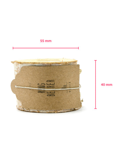 Dřevěná krabička na snubní prsteny 6x4 cm rustikální svatba