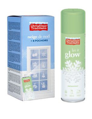 150ml sněhová bomba s vánočními šablonami, která svítí ve tmě