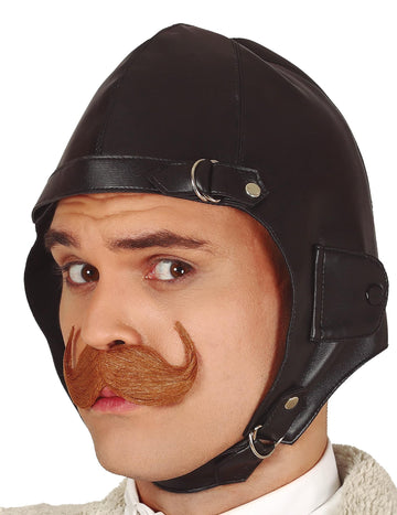 Černá pilotní čepice pro dospělé