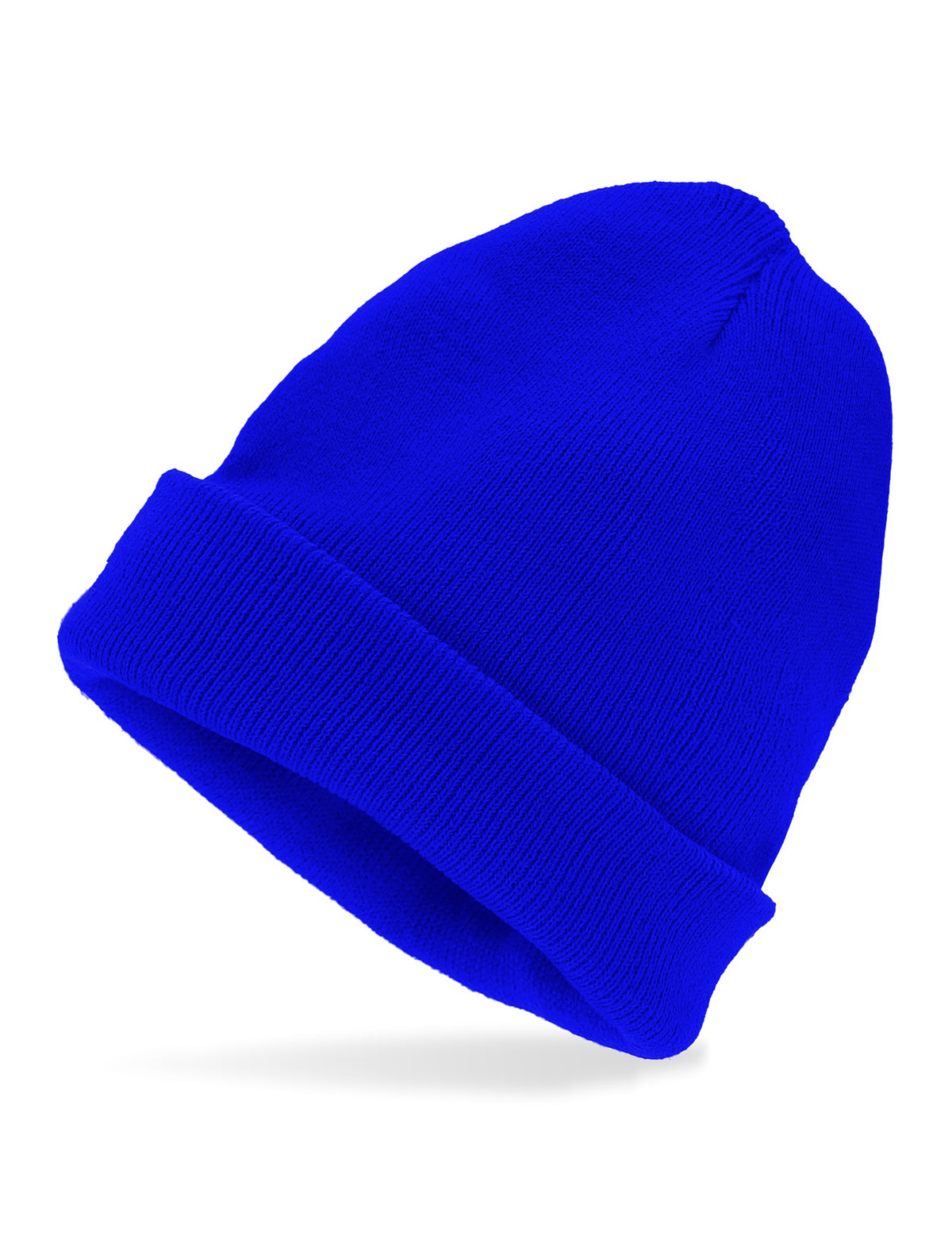 Bonnet pour adulte bleu à revers