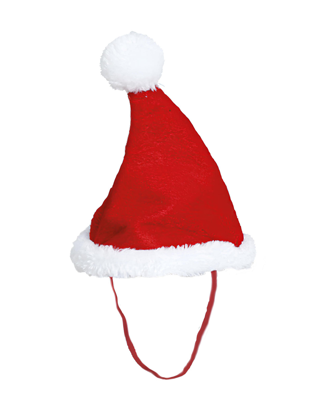 Détail de l'élastique de maintien du bonnet de Noël pour animaux