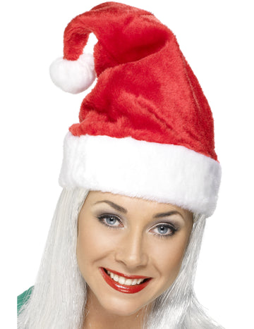 Plyšová vánoční čepice pro dospělé