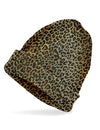 Bonnet léopard pour adulte marron et noir
