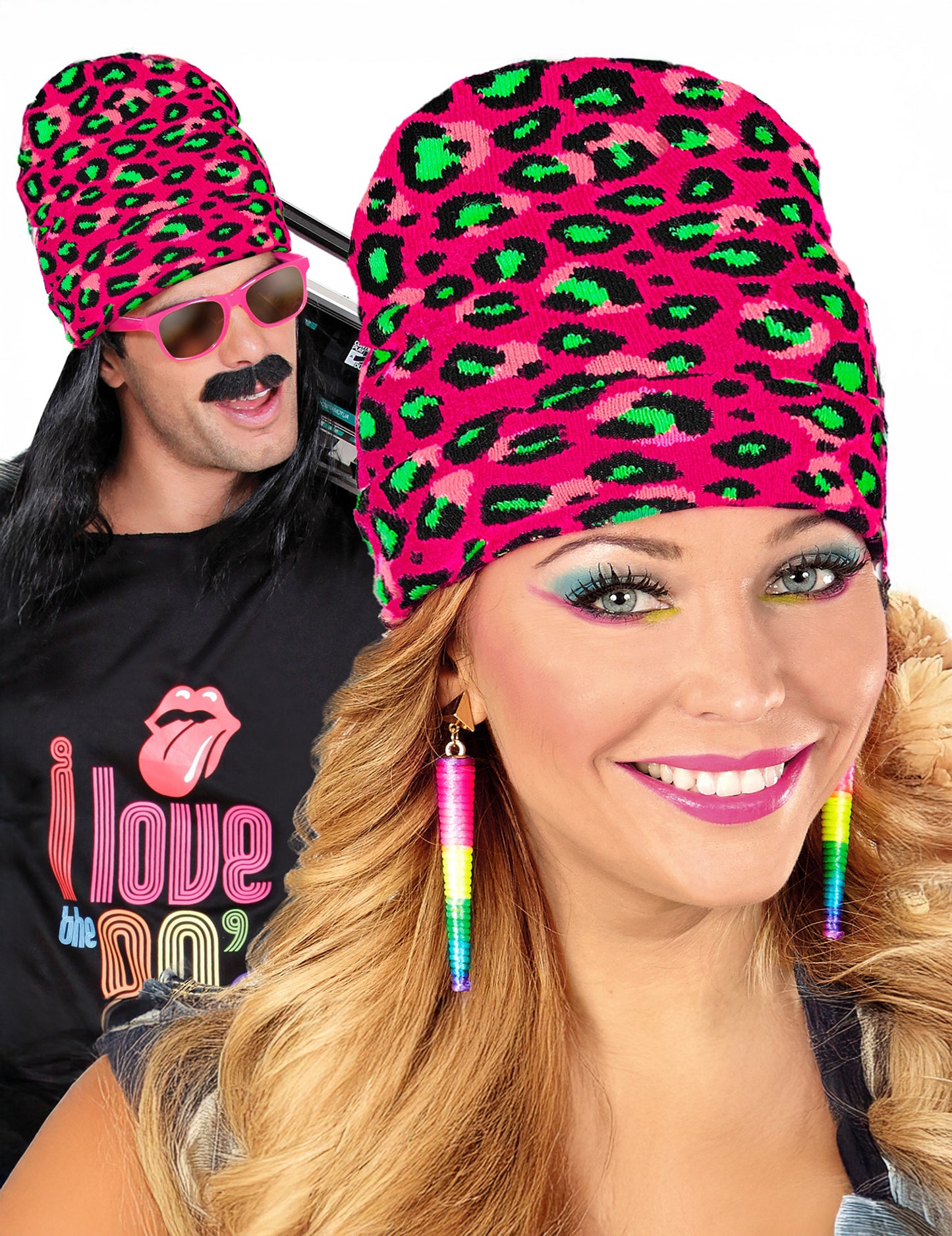 Mise en situation du bonnet léopard pour adulte