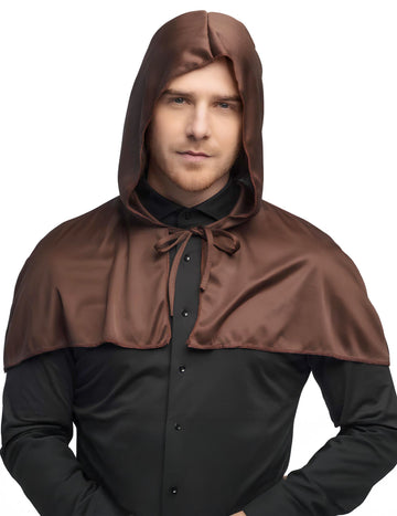 Hnědý středověký klobouk pro dospělé