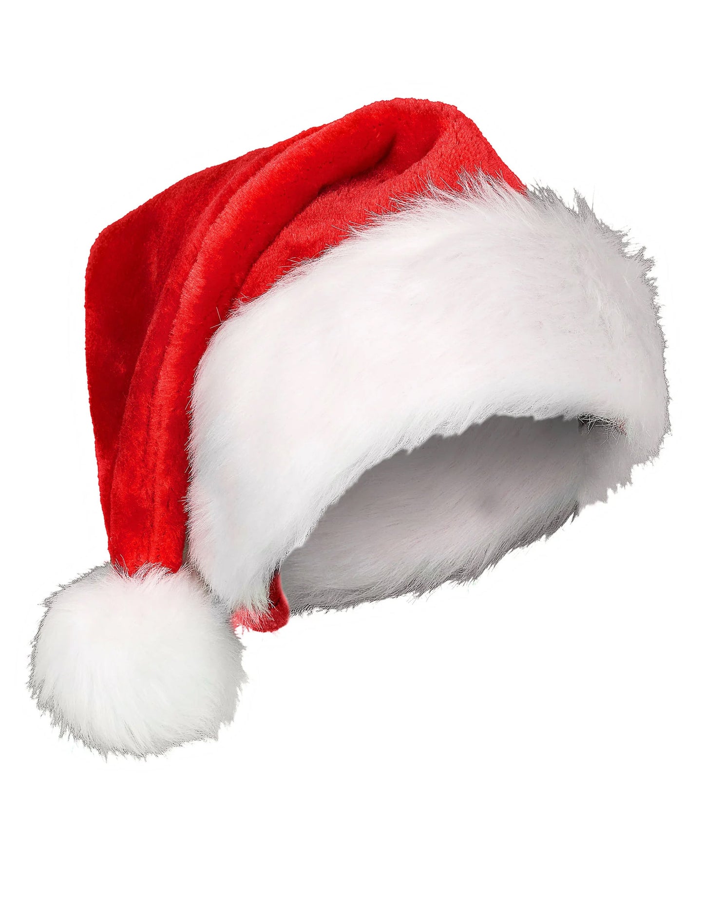 Weihnachtsmann-Mütze für Erwachsene in Samtoptik