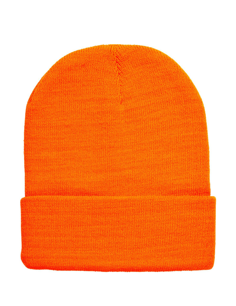 Vue de face du bonnet orange fluo pour adulte