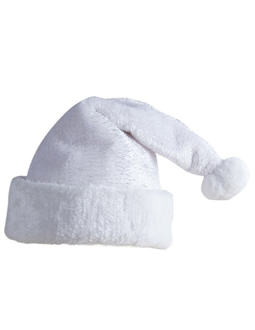 Weihnachtsmann Mütze weiß für Erwachsene