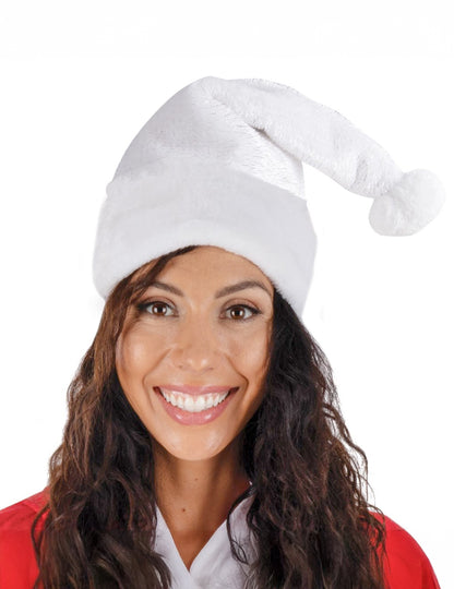 Bílá čepice Santy pro dospělé