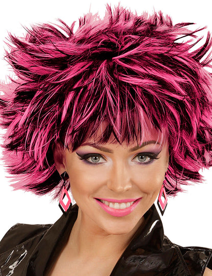 Boucles d'oreilles losange pour femme noires et roses