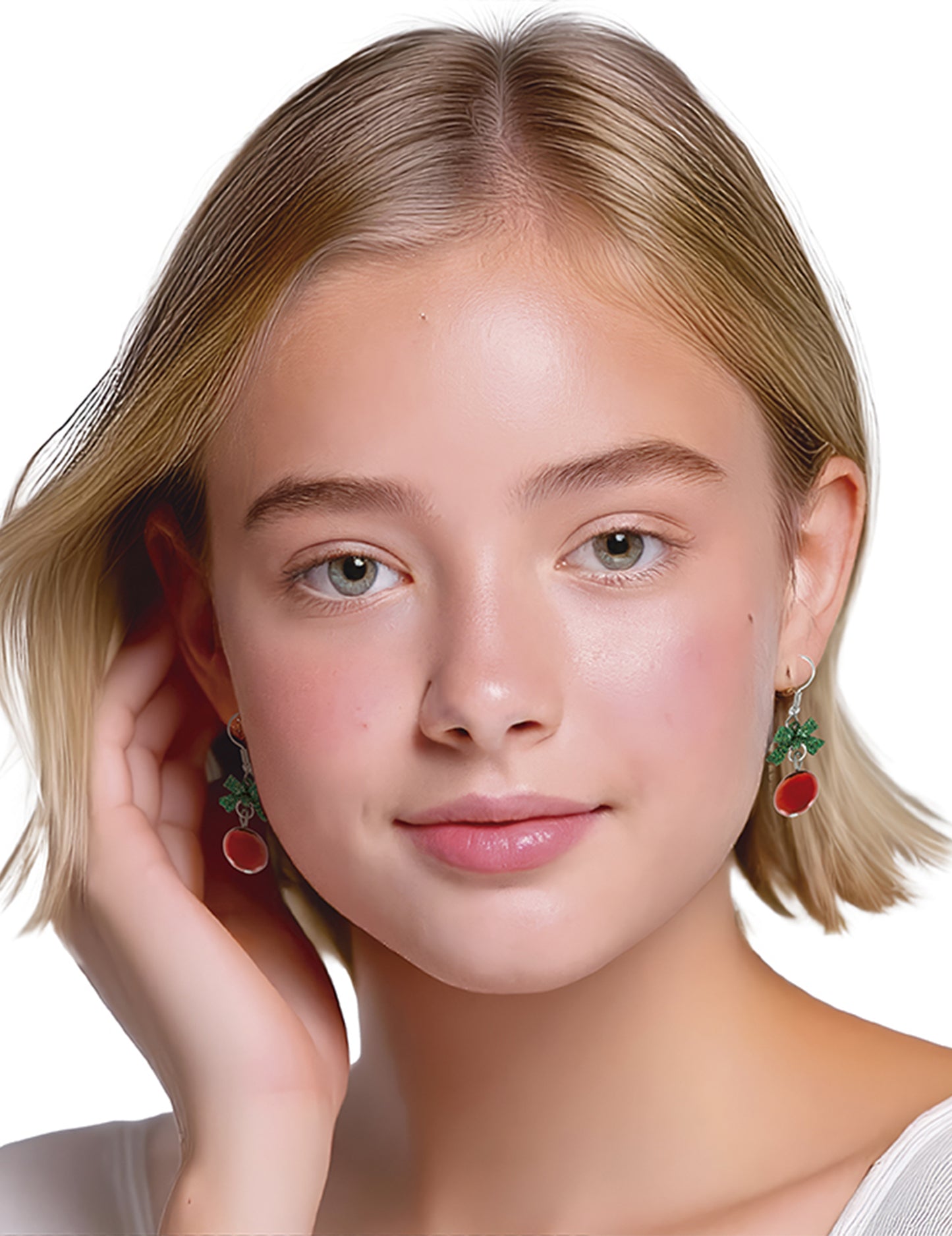 Kovové náušnice s vánočními ozdobami