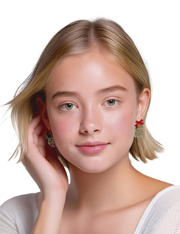 Kovové náušnice s lesklými sněhovými vločkami