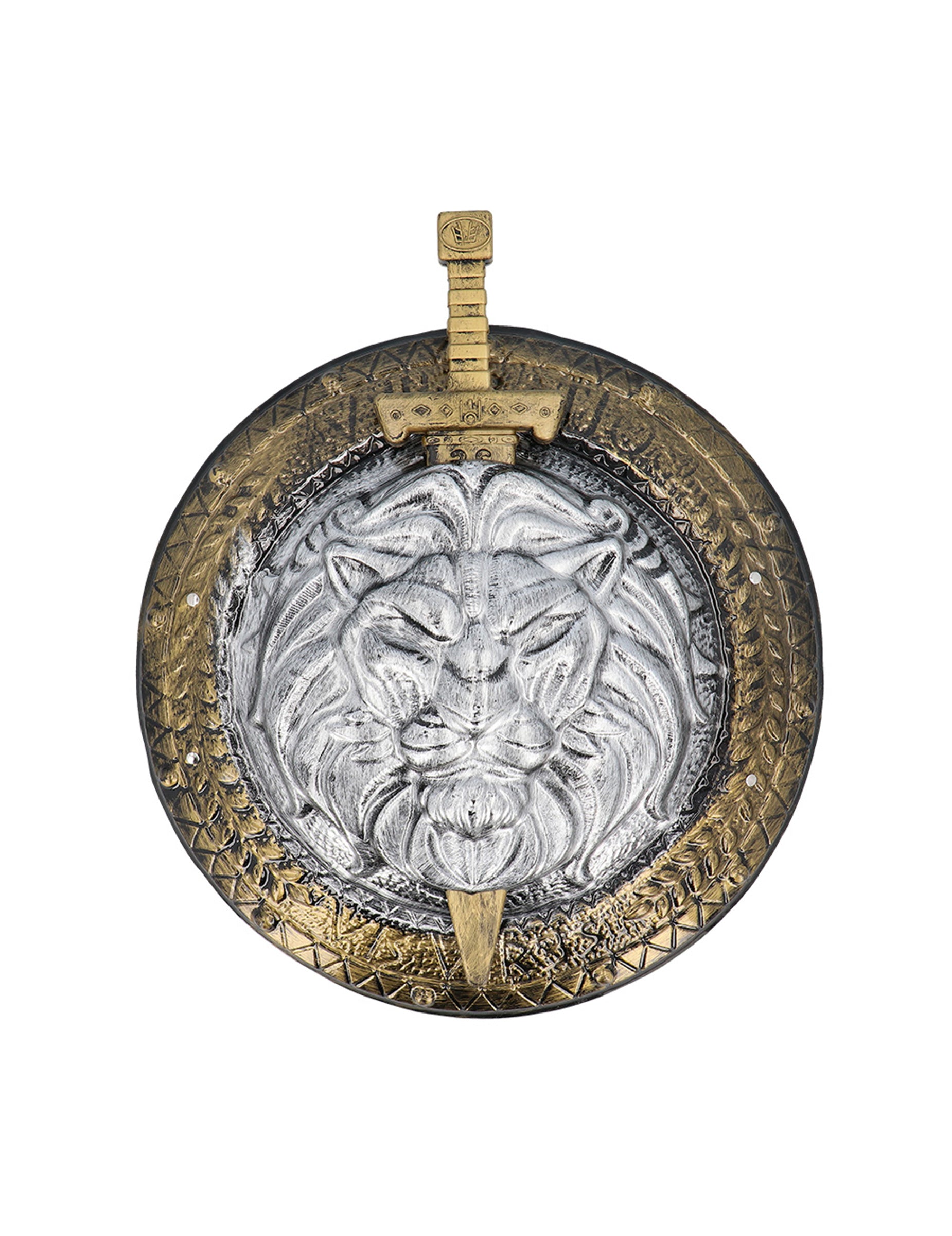 Vue de face du Bouclier et Epée de Combat gladiateur
