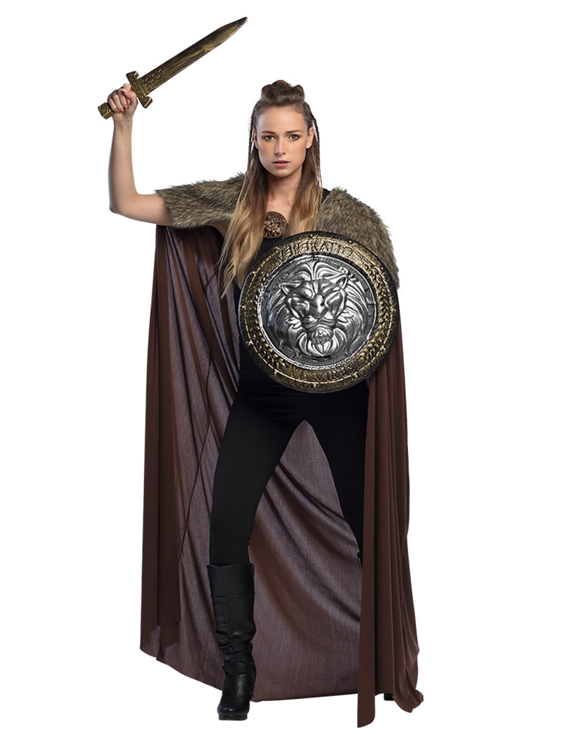 Mise en situation du bouclier et épée de combat gladiateur