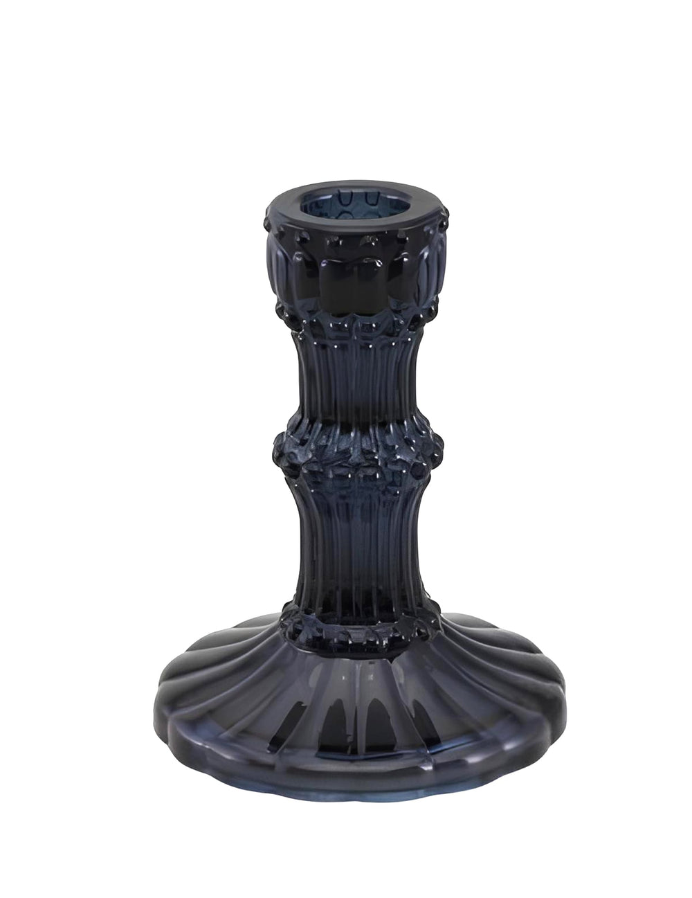 Bougeoir en verre pour décoration noir