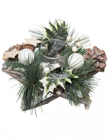 Stojan na čajové svíčky Woodland Star 20 cm