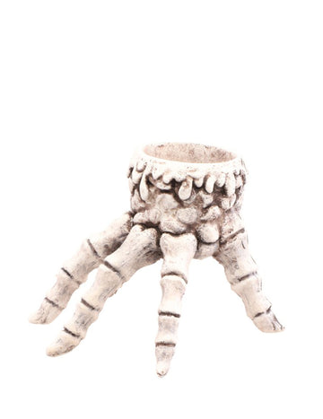 Bougeoir main squelette 13 cm