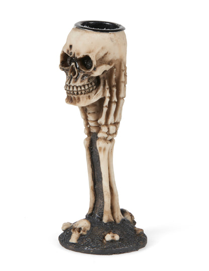 Svícen z kostí a lebky 12,5 cm