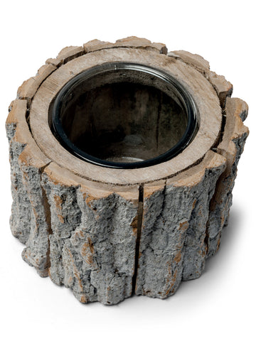 Dřevěný svícen 12 x 14 cm