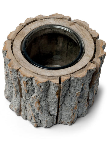 Dřevěný svícen 12 x 14 cm