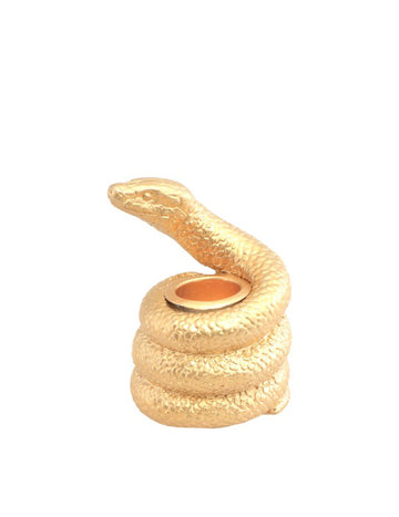 Bougeoir serpent doré 7,5 cm