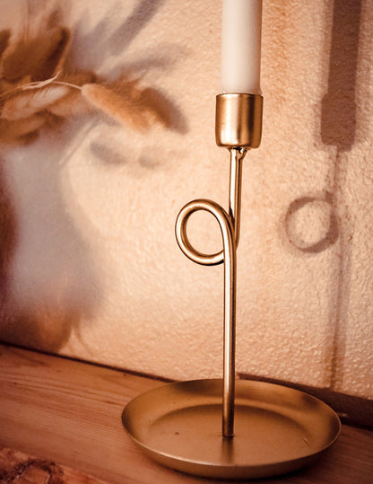 Stojací svícen z růžového zlata 16.5 cm Vánoční svatební výzdoba