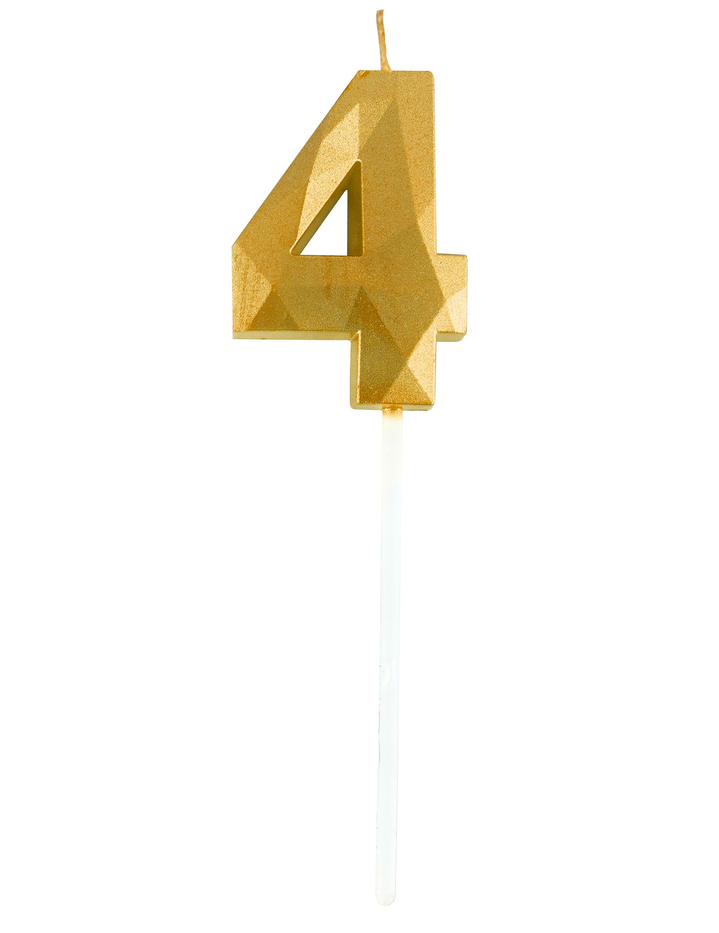 Svíčka se zlatým diamantovým efektem číslo 5 cm k narozeninám