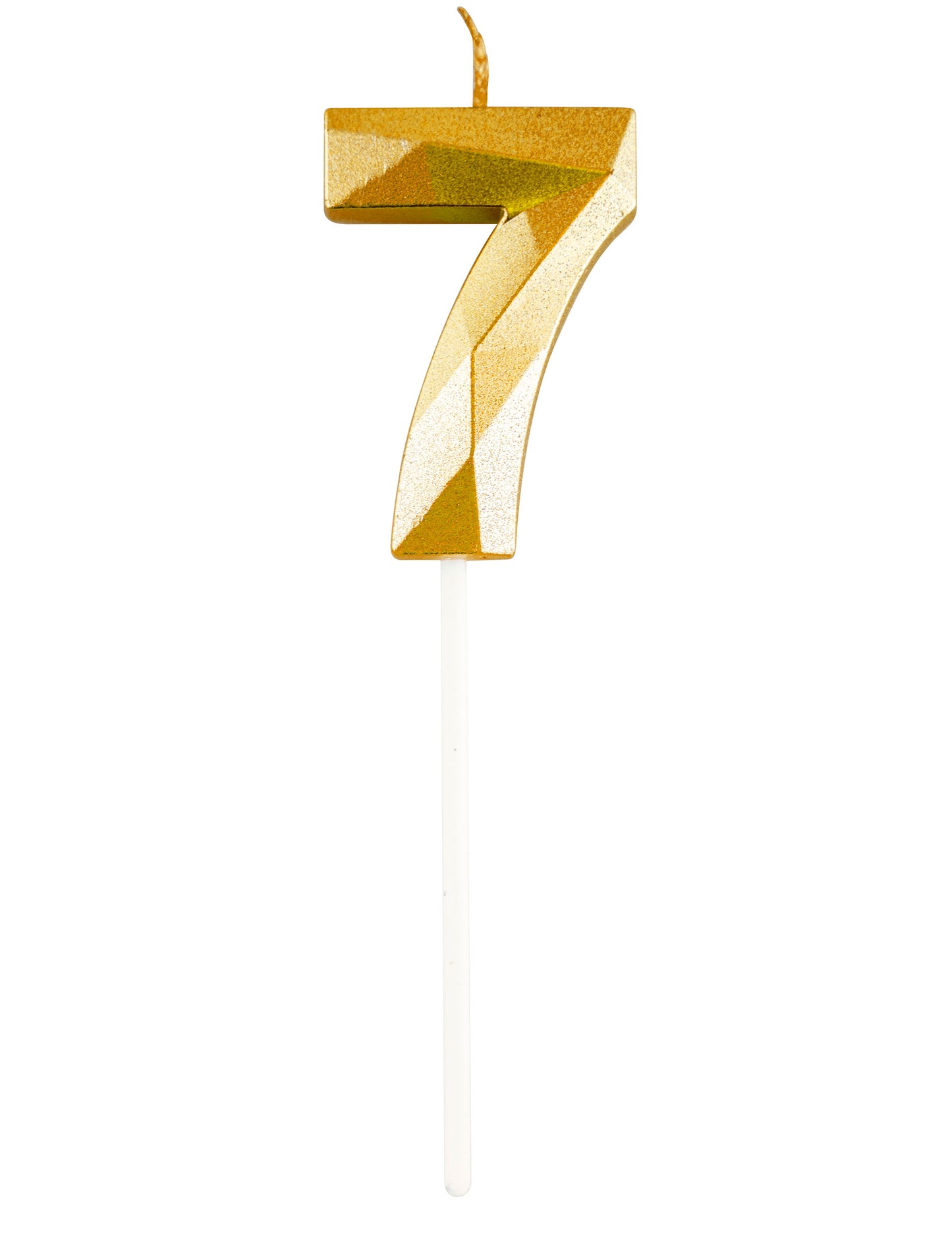 Svíčka se zlatým diamantovým efektem číslo 5 cm k narozeninám