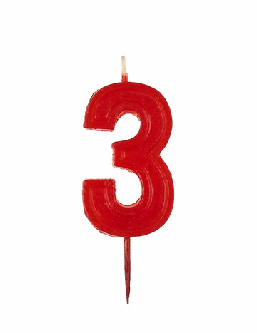 Červená svíčka číslo 3