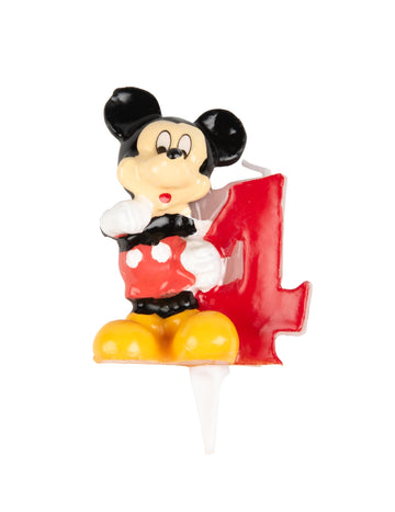Svíčka Mickey číslo 4 6,5 cm