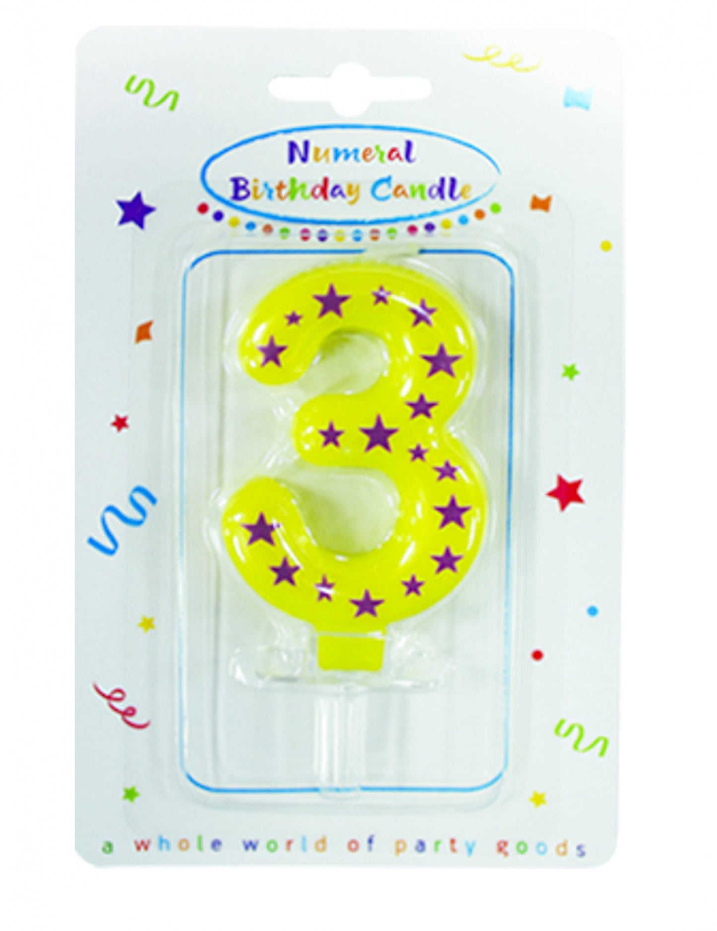 Svíčka s hvězdným číslem 6,3 x 4 cm na narozeninový dort