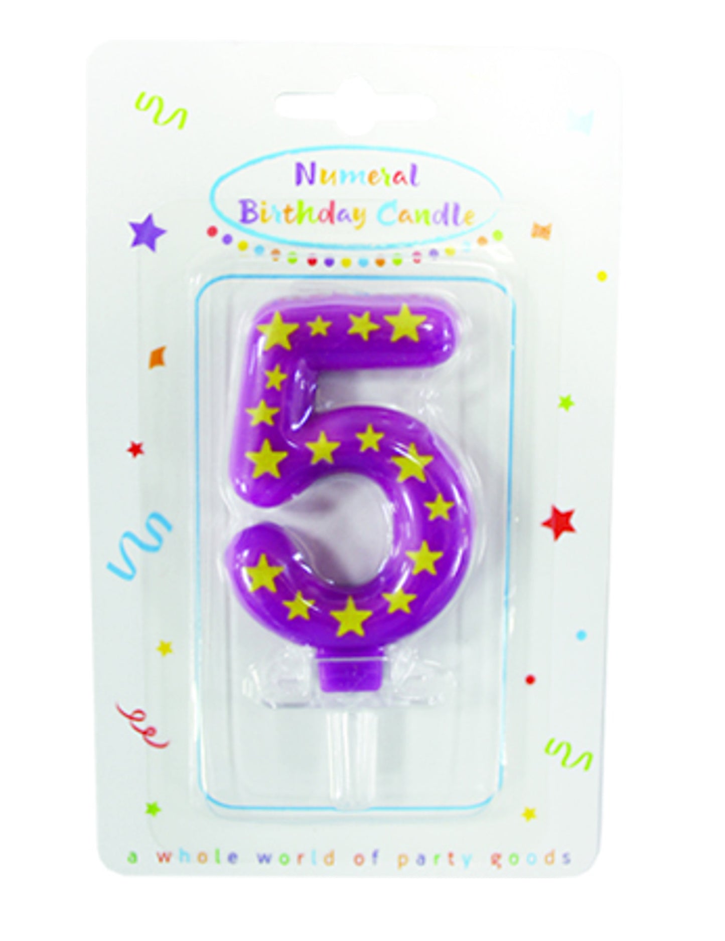 Svíčka s hvězdným číslem 6,3 x 4 cm na narozeninový dort