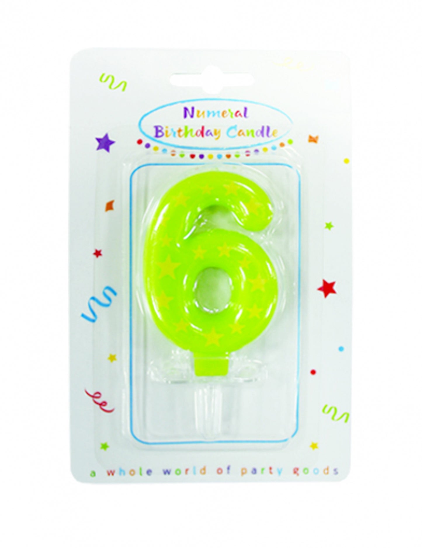 Svíčka s hvězdným číslem 6,3 x 4 cm na narozeninový dort