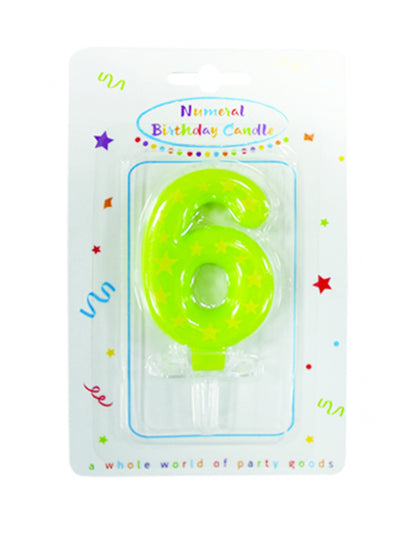 Svíčka s hvězdným číslem 6,3 x 4 cm na narozeninový dort