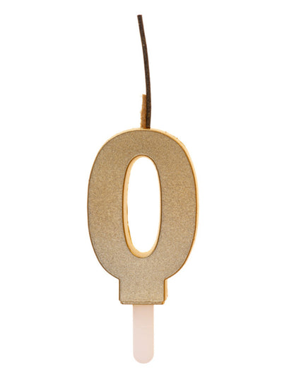 Šumivá číselná svíčka se zlatou prskavkou