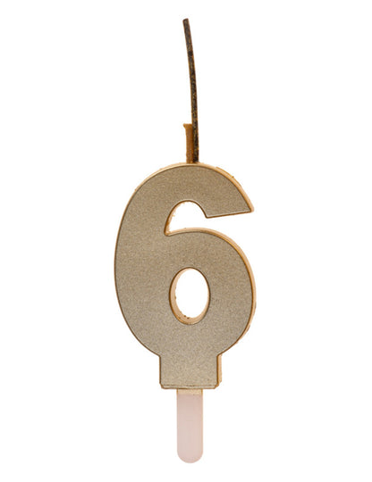 Šumivá číselná svíčka se zlatou prskavkou