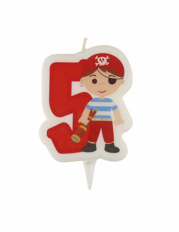 Pirátská narozeninová svíčka číslo 5