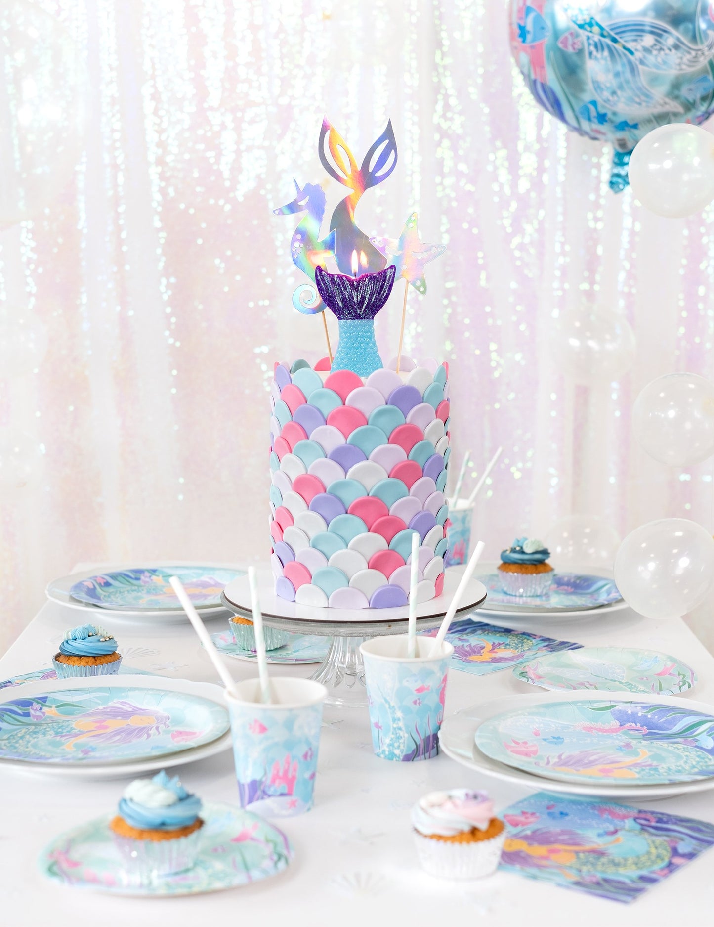 Svíčka s motivem ocasu mořské panny Sny mořské panny 13 cm