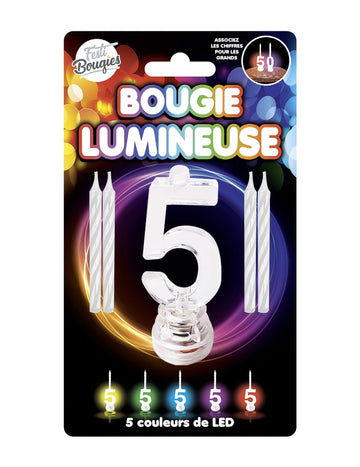 LED svíčky číslo 5