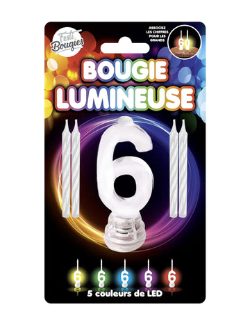 LED svíčky číslo 6