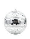 Boule à facettes à suspendre déco disco argent en verre miroir emboîtable