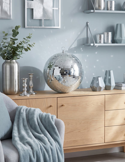 Diskokugel silber 30 cm