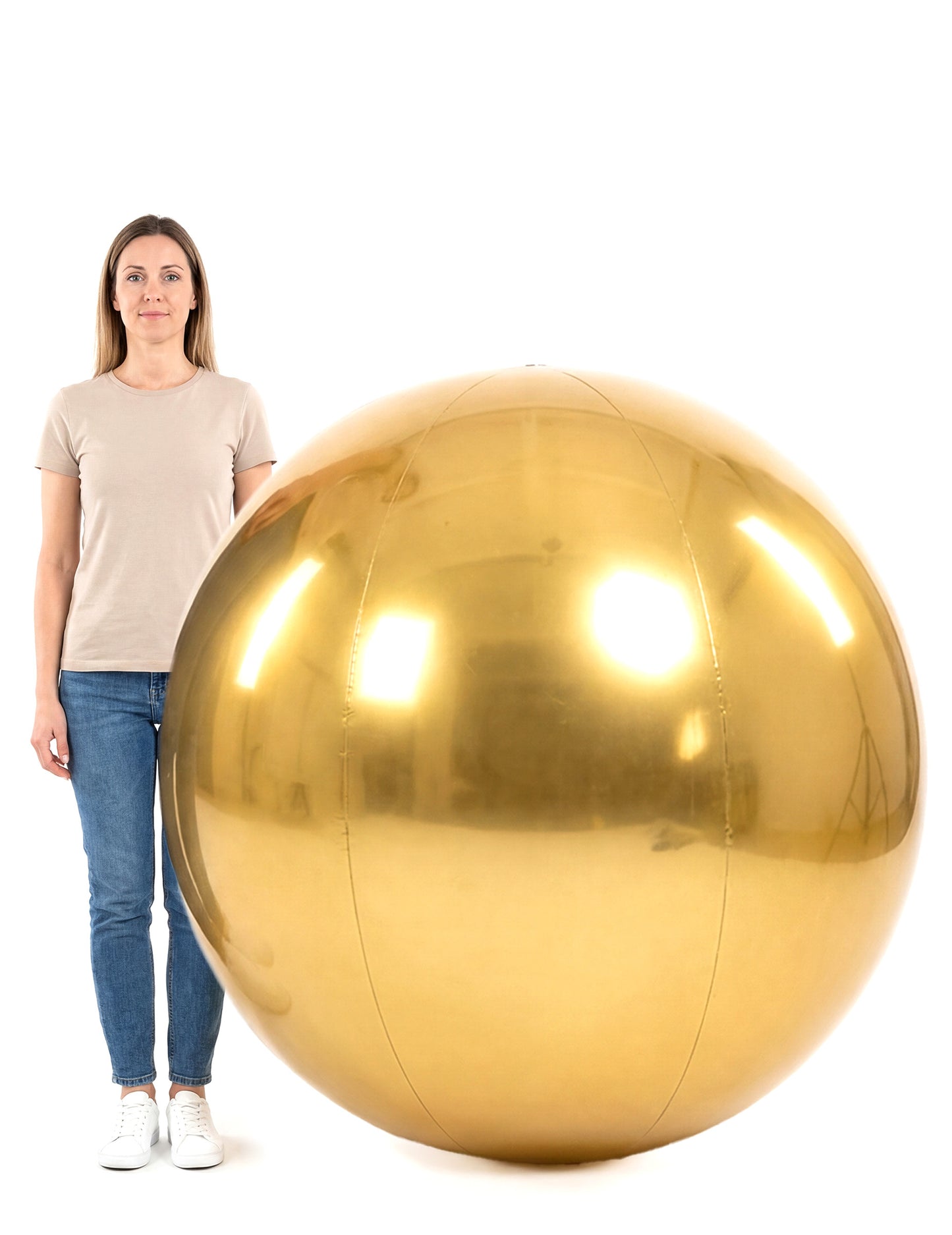 Nafukovací zlatá zrcadlová koule 120 cm 