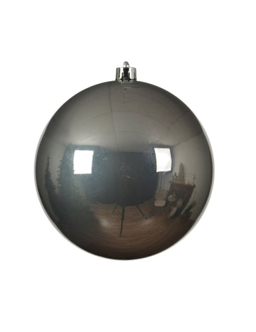 Obří stříbrná vánoční koule 20 cm 